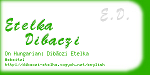 etelka dibaczi business card